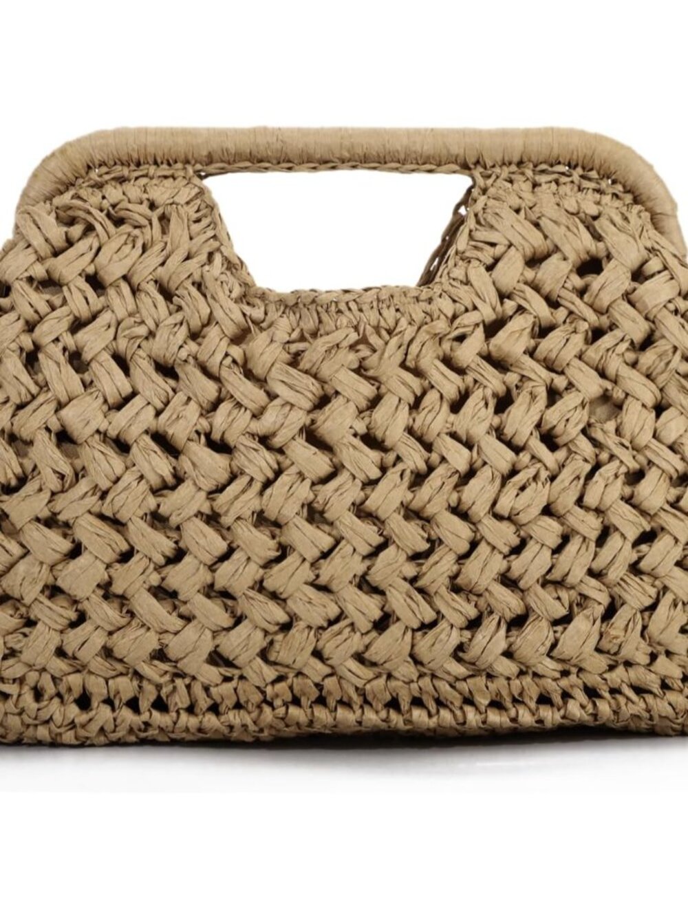 Summer Straw Clutch Purses for Women Woven Dumpling Bag Beach Handbags - Picture 1 of 7